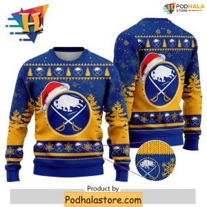 Buffalo Sabres Christmas Sweater Funny Gift Ideas for Hockey Fans Xmas 2