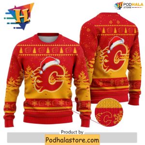 Calgary Flames Sweater Funny Christmas Gift and NHL Merch for Fans 2