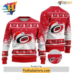 Carolina Hurricanes Xmas Sweater Funny Christmas Apparel for Hockey Fans 2