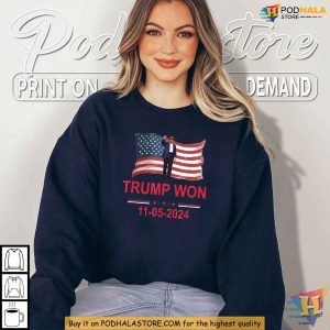Celebrate Trump Victory 2024 with Trump Won 2024 Shirt for MAGA Supporters