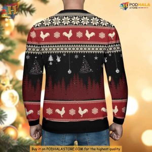 Chicken Santa Christmas Ugly Sweater Funny Xmas Gift for Chicken Lovers 3