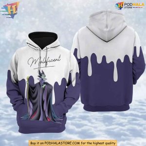 Christmas Maleficent 3D Hoodie, Unique Disney Villain Xmas Gift Ideas