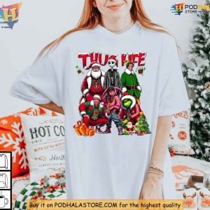 Christmas Thug Life Shirt with Iconic Holiday Movie Characters Design