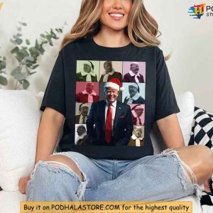 Christmas Trump Santa Hat Shirt, Donald Trump Holiday Gift for Republicans