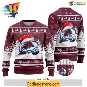 Colorado Avalanche Christmas Sweater, Funny Holiday Apparel for Fans