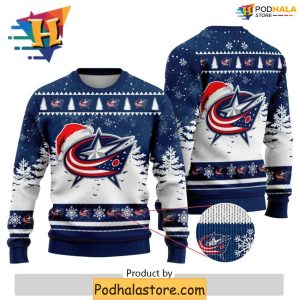 Columbus Blue Jackets Sweater, Funny Christmas Gift Ideas for Fans