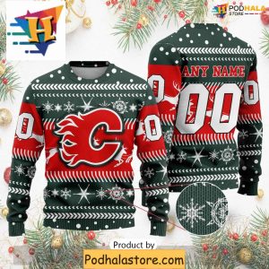 Custom Calgary Flames Sweater For Xmas, Best Funny Christmas Gift Idea