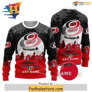 Custom Carolina Hurricanes Sweater Funny Xmas Gift for NHL Fans 2