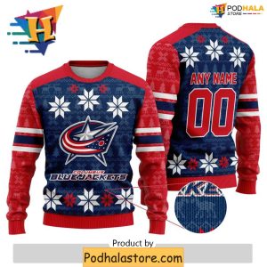 Custom Columbus Blue Jackets Sweater for Fans Perfect Christmas Gift 2