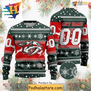 Custom Nashville Predators Ugly Sweater, Best Holiday Gift for Fans