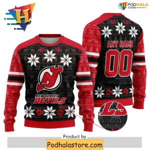 Custom New Jersey Devils Ugly Sweater Fun Christmas Gift Ideas 2024 1
