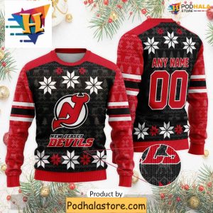 Custom New Jersey Devils Ugly Sweater Fun Christmas Gift Ideas 2024 2