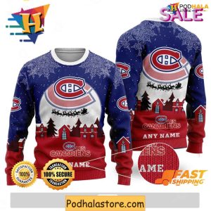 Customized Montreal Canadiens Ugly Christmas Sweater for Family Events