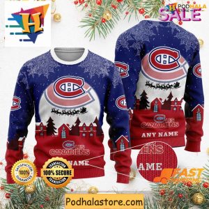 Customized Montreal Canadiens Ugly Christmas Sweater for Family Events 2