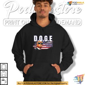 DOGE USA Flag Trump Shirt Department of Government Efficiency Satire Tee 2
