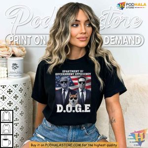 Department of Government Efficiency Doge Shirt, Elon Musk and Trump Humor Tee