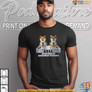 Department of Government Efficiency Doge Shirt Satirical Meme Dog Tee 3