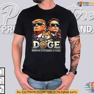 Department of Government Efficiency Doge Shirt with Trump and Elon Musk 3