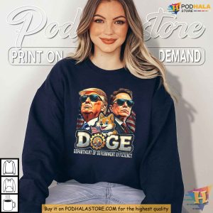 Department of Government Efficiency Doge Shirt with Trump and Elon Musk 4