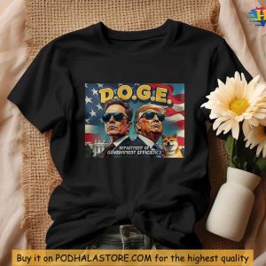 Department of Government Efficiency Shirt with Trump Elon Musk Doge Meme
