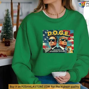 Department of Government Efficiency Shirt with Trump Elon Musk Doge Meme 2