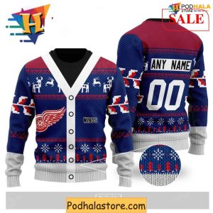 Detroit Red Wings Ugly Sweater Funny Personalized Xmas Gift for Fans 2