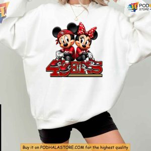 Disney Mickey and Minnie San Francisco Football Sweatshirt, Xmas Gift Ideas