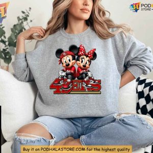 Disney Mickey and Minnie San Francisco Football Sweatshirt Xmas Gift Ideas 3