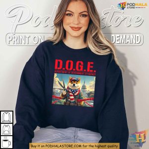 Doge Meme Shirt Department Of Government Efficiency Political Comedy Art 2
