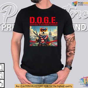 Doge Meme Shirt Department Of Government Efficiency Political Comedy Art 3