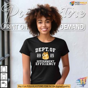 Doge Meme Shirt Department of Government Efficiency 2025 Humor Tee 3
