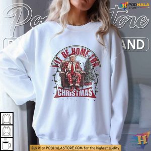 Donald Trump Ill Be Home For Christmas Festive Political Humor Shirt