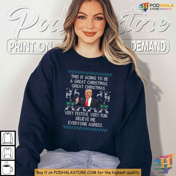 Donald Trump Merry Christmas Shirt, Funny Xmas Gift for Trump Fans