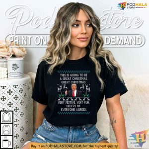 Donald Trump Merry Christmas Shirt Funny Xmas Gift for Trump Fans 4