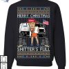 Donald Trump Merry Christmas Shitters Full Funny Ugly Christmas Sweatshirt