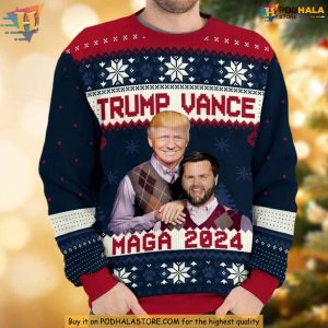 Donald Trump Vance Christmas Sweater Political Christmas Gift Idea 2