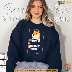 Elon Musk and Doge Meme Department of Government Efficiency Shirt 3