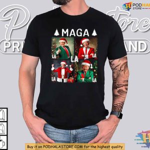 Festive MAGA LA LA LA Donald Trump Xmas Shirt for Christmas Gifting