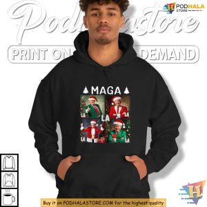 Festive MAGA LA LA LA Donald Trump Xmas Shirt for Christmas Gifting 3