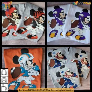 Football Mickey Mouse Shirt for All Teams Funny Christmas Gift Ideas For NFL Fans 3