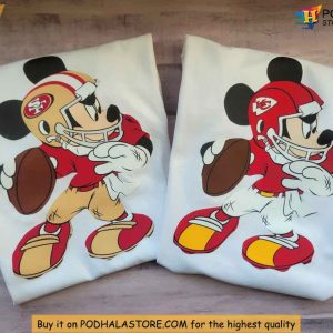 Football Mickey Mouse Shirt for All Teams Funny Christmas Gift Ideas For NFL Fans 4