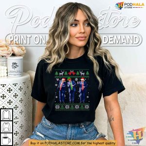 Funny Christmas Trump Tee Shirt, Donald Trump Apparel for Festive Humor