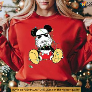 Funny Disney Mickey Stormtrooper Christmas Shirt Star Wars Xmas Fun 2