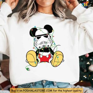 Funny Disney Mickey Stormtrooper Christmas Shirt Star Wars Xmas Fun 3