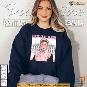 Funny Elon First Lady Pink Shirt Political Satire Christmas Gift Ideas 4