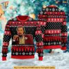 Funny Leo Drinking Wine Ugly Christmas Sweater, Wine Lover Xmas Gift Idea