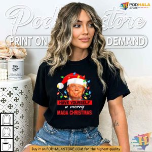 Funny Santa Trump Xmas Shirt Celebrate Christmas with Political Humor 2