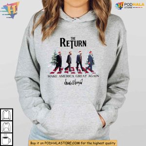 Funny Trump Christmas Sweatshirt Make America Great Again Santa Apparel 3
