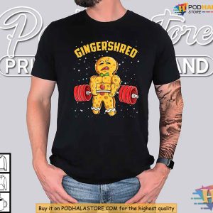 Gingerbread Man Gym Christmas Shirt Funny Xmas Gifts for Fitness Fans 2