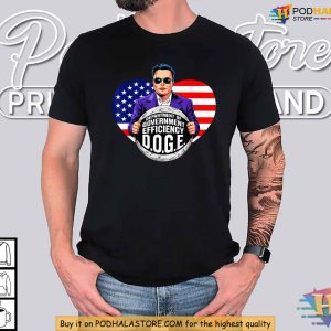 Government Efficiency DOGE 2024 Humor Shirt Featuring Elon Musk and Doge 3